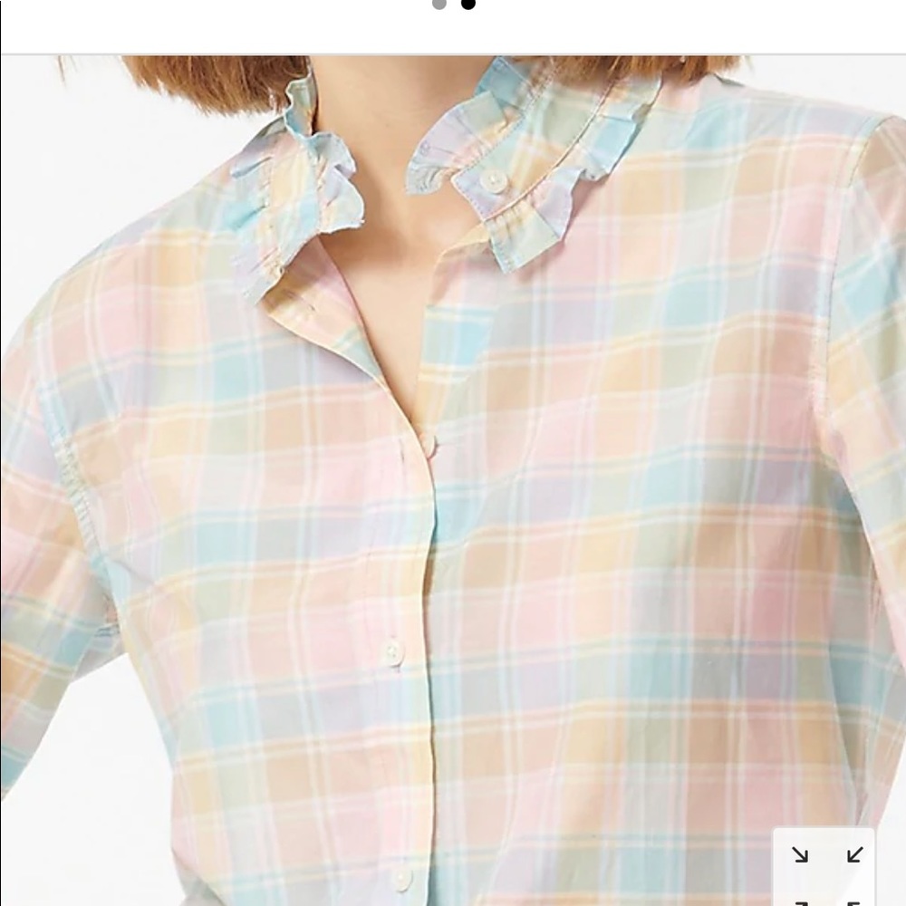 COPY - JCrew Ruffle Collar Button Down Blouse